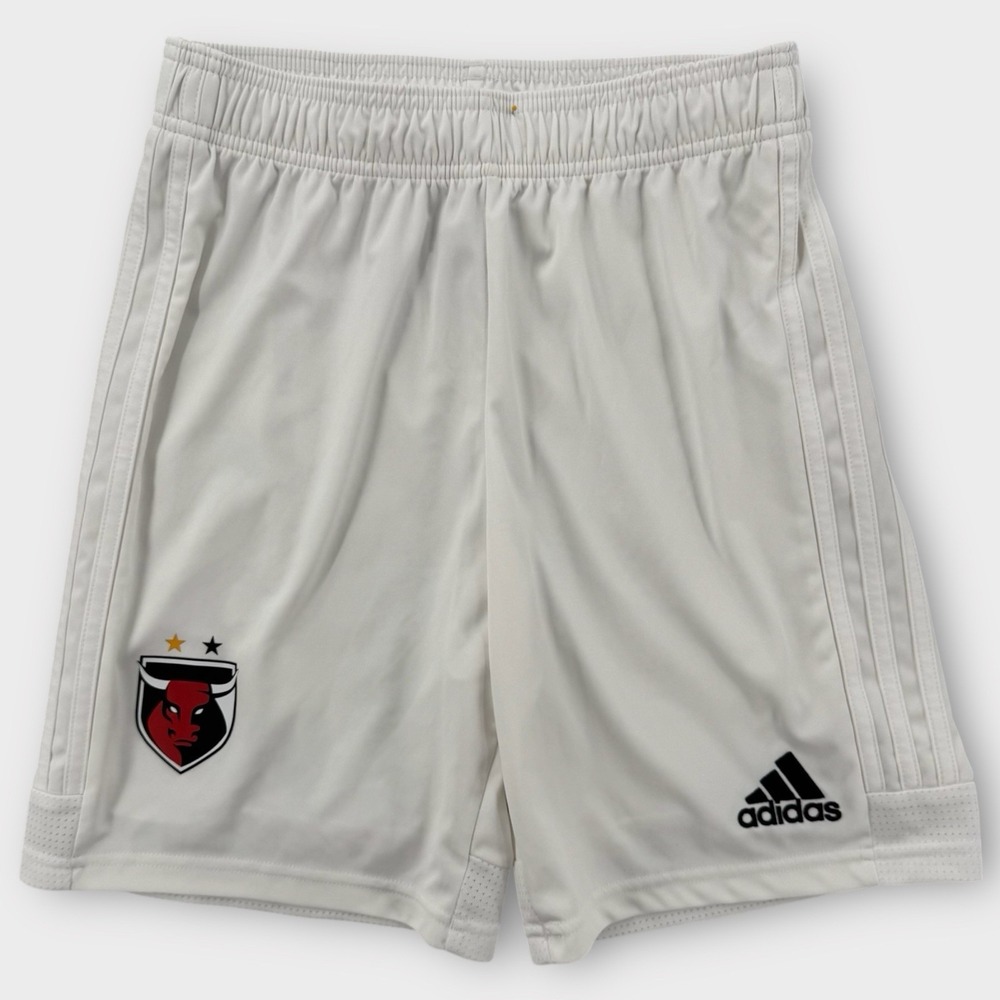 Adidas Soccer Shorts Youth Large‎ 13-14Y White Recycled Polyester Hawaii Bulls